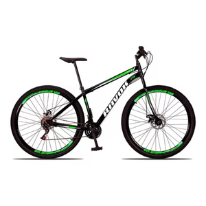 Bicicleta Aro 29 Bike Aço 21 Marchas Velocidades Freio a Disco:verde