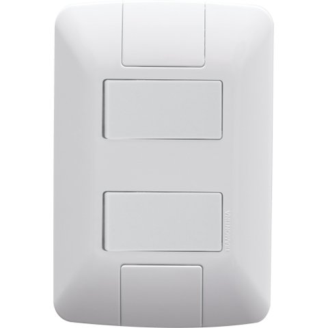 Conjunto 4x2 com 1 Interruptor Simples 6 A 250 V e 1 Interruptor Paralelo 6 A 250 V Tramontina Aria 