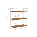 Ver imagem 6 de Estante Aparador Industrial em Aço 3 Prateleiras 87 x 72cm LI007 Canela/Branco