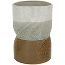 Ver imagem 1 de Vaso Decorativo Enfeite Casa Cerâmica 21x14x14cm Marrom