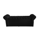 Ver imagem 2 de Kit Dubaí Cabeceira de Cama Box Casal e Recamier Baú Solteiro 90 Cm Suede Preto Eli Móveis