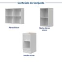 Ver imagem 6 de Lavanderia Planejada 3 Peças 1 Aéreo 1 Balcão sem Tampo 1 Nicho 40cm Marselha CabeCasa MadeiraOriginals Madeiraorigina Branco