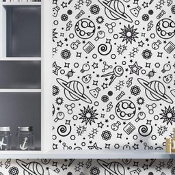 Papel Parede Adesivo Quarto Infantil Astronomia Planeta 12M - 1