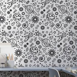 Papel Parede Adesivo Quarto Infantil Astronomia Planeta 12M - 2