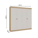 Ver imagem 3 de Guarda Roupa Provençal 198cm X 200cm 4 Portas 2 Gavetas Cor:savana com Branco