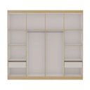 Ver imagem 4 de Guarda Roupa Provençal 198cm X 200cm 4 Portas 2 Gavetas Cor:savana com Branco