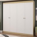 Ver imagem 1 de Guarda Roupa Provençal 198cm X 200cm 4 Portas 2 Gavetas Cor:savana com Branco