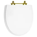 Ver imagem 1 de Assento Sanitario Eros Branco Para Vaso Incepa Com Ferragem Dourada