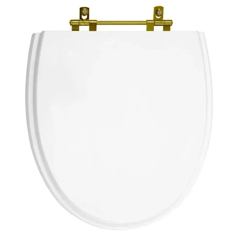 Assento Sanitario Eros Branco Para Vaso Incepa Com Ferragem Dourada