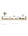 Ver imagem 3 de Rack Nicho Modulo Suspenso 3 Porta Tela Rattan Palina 217 cm Cor:Off-White