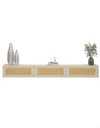Ver imagem 2 de Rack Nicho Modulo Suspenso 3 Porta Tela Rattan Palina 217 cm Cor:Off-White