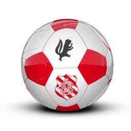 Bola Oficial Do Bangu Futebol De Campo Vermelha E Branca - 2