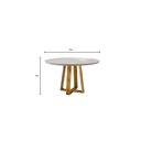 Ver imagem 4 de Conjunto Sala de Jantar Natalle 4 Lugares Mesa Redonda 1,2m com 4 Cadeiras Móveis Mundial