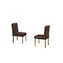 Ver imagem 3 de Conjunto Sala de Jantar Natalle 4 Lugares Mesa Redonda 1,2m com 4 Cadeiras Móveis Mundial