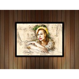 Quadro Decorativo Design Modelo Mulher Comércios Salas Rc011 - 2