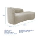 Ver imagem 3 de Kit Divã Recamier Orgânico França 250cm Lado Direito e 2 Poltronas Amore Linho