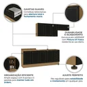 Ver imagem 5 de Cozinha Modulada 4 Peças com 2 Aéreos e 2 Balcões Conecta Frise Yescasa Cinamomo/Preto