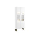 Ver imagem 1 de Paneleiro de Cozinha Bella C/ 6 Portas (2 C/ Vidro) 80cm Branco - Bertolini