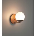 Ver imagem 2 de Arandela Jabuticaba Dourada Canopla Louro Freijó Globo Vidro:dourado