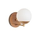 Ver imagem 1 de Arandela Jabuticaba Dourada Canopla Louro Freijó Globo Vidro:dourado