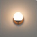 Ver imagem 3 de Arandela Jabuticaba Dourada Canopla Louro Freijó Globo Vidro:dourado