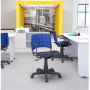 Ver imagem 5 de Cadeira Secretária Giratória Ergonômica Para Escritório Ergoplax Preta Estofada com Braço