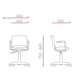 Cadeira Secretária Giratória Ergonômica Para Escritório Ergoplax Preta Estofada com Braço - 6
