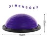 Meia Bola Bosu com Elastico Yoga Pilates Reabilitaçao Fisioterapia Academia Equilibrio Musculaçao St - 2