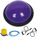 Ver imagem 1 de Meia Bola Bosu com Elastico Yoga Pilates Reabilitaçao Fisioterapia Academia Equilibrio Musculaçao St