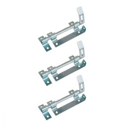 Kit 3 Trinco Ferrolho para Portão Porteira Aço Zincado 180mm - 1