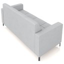 Ver imagem 7 de Sofá 3 Lugares Sala Living Industrial 200cm Senna K01 Veludo Cinza - Lyam Decor