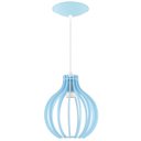 Ver imagem 1 de Pendente Luminária Bali E27 Quarto Bancada Moderno Lounge Azul Claro
