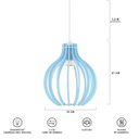 Ver imagem 6 de Pendente Luminária Bali E27 Quarto Bancada Moderno Lounge Azul Claro