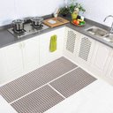 Ver imagem 1 de Jogo Tapetes Cozinha 3 pç Antiderrapante Algodão Pilão:Bege e Preto