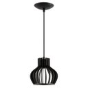 Ver imagem 1 de Luminária Pendente Madeira Circus 15cm Soquete E27 Preto