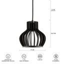 Ver imagem 6 de Luminária Pendente Madeira Circus 15cm Soquete E27 Preto