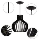 Ver imagem 5 de Luminária Pendente Madeira Circus 25cm Soquete E27 Sala Preto