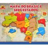 Mapa Do Brasil 26 Peças Em Madeira Educativo Colorido - 2