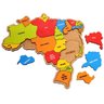 Mapa Do Brasil 26 Peças Em Madeira Educativo Colorido - 1