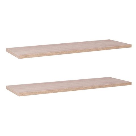 Kit com 2 Prateleiras 40 X 10cm Suporte Invisivel Cor Carvalho Treviso (madeira Clara)