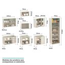 Ver imagem 6 de Cozinha Modulada 8 Pçs Legno Crema Com Lis Legno Crema