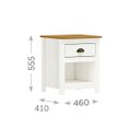 Ver imagem 3 de Mesa de Cabeceira Madeira Maciça Boho Rústica Mesinha Quarto:branco