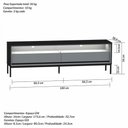 Ver imagem 4 de Rack para Tv até 65 Polegadas Fusion 2 Gavetas com Led Preto/off White - Olivar Móveis