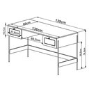Ver imagem 7 de Estante Livreiro Home Office e Mesa Escrivaninha Industrial Indy A03 Nero Dourado