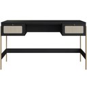 Ver imagem 2 de Estante Livreiro Home Office e Mesa Escrivaninha Industrial Indy A03 Nero Dourado