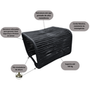 Ver imagem 2 de Puff Lotus Aço Corda Náutica Resistente Mesa Apoio para Varanda Sala Área Externa Coberta