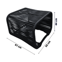 Ver imagem 3 de Puff Lotus Aço Corda Náutica Resistente Mesa Apoio para Varanda Sala Área Externa Coberta