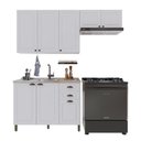 Ver imagem 1 de Cozinha Compacta Bariloche 8 Portas 2 Gavetas 100% MDF 6225 Branco - Indékes
