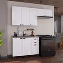 Ver imagem 2 de Cozinha Compacta Bariloche 8 Portas 2 Gavetas 100% MDF 6225 Branco - Indékes