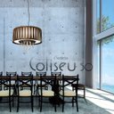 Ver imagem 4 de Lustre Coliseu Pendente Madeira Redondo 50Cm Imbuia Cristal